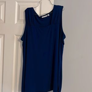 Blue tank top blouse